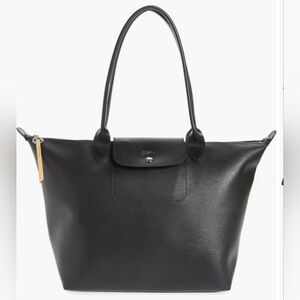 Brand New - Large Longchamp City Shoulder Tote (Black Leather) - Never Used